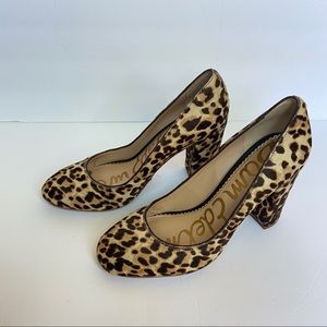 Sam Edelman |Stillson Leopard Calf Hair Block Heel
